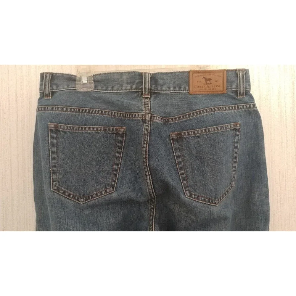 Lauren Jeans Co. Ralph Lauren Womens Size 6 Blue Jean Pants Medium Wash Straight - Picture 4 of 5